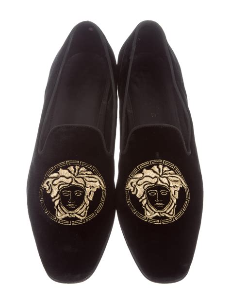 Versace Velvet Medusa Slippers Shoe Men’s Size EU 46 US 12 